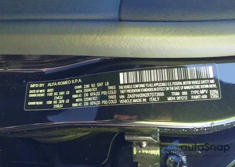 2024 Alfa Romeo Stelvio Competizione Awd z USA, uszkodzony, nr VIN ZASPAKBN2R7D72600